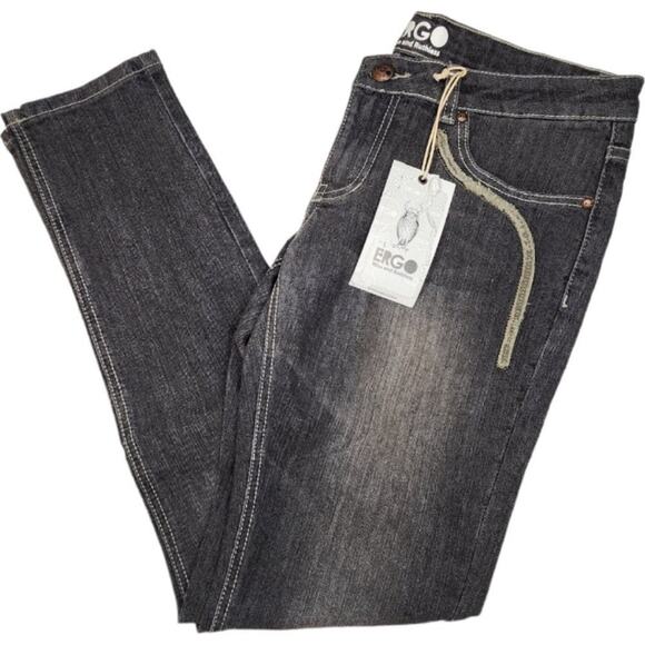 Ergo Wise & Ruthless Jacklyn Skinny Distressed Jeans‎ Black Size 30 - Picture 2 of 12